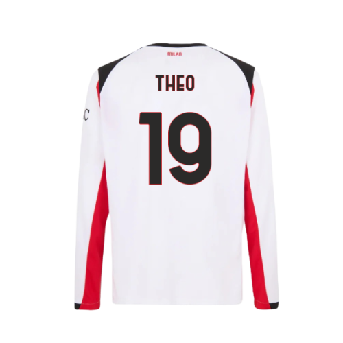 2025-2026 AC Milan Long Sleeve Away Shirt (Theo 19)