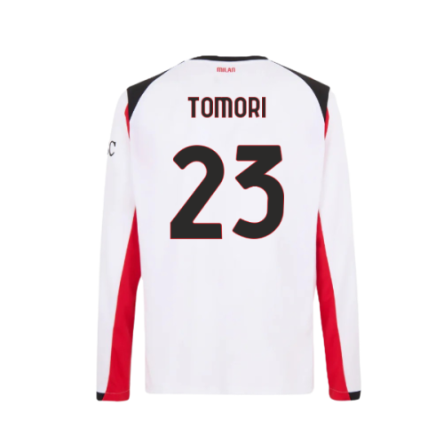 2025-2026 AC Milan Long Sleeve Away Shirt (Tomori 23)