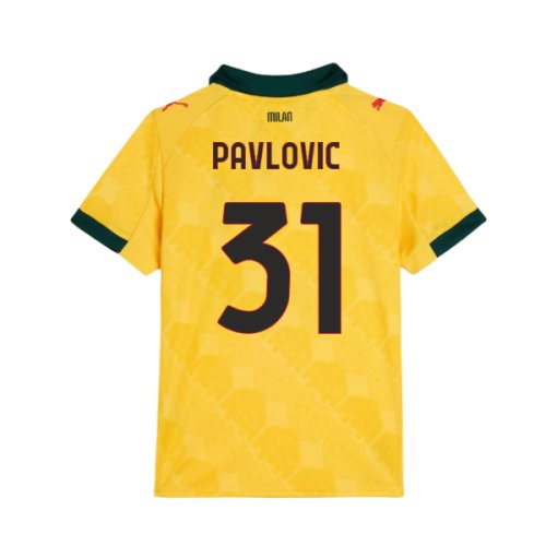 2025-2026 AC Milan Third Shirt (Kids) (Pavlovic 31)