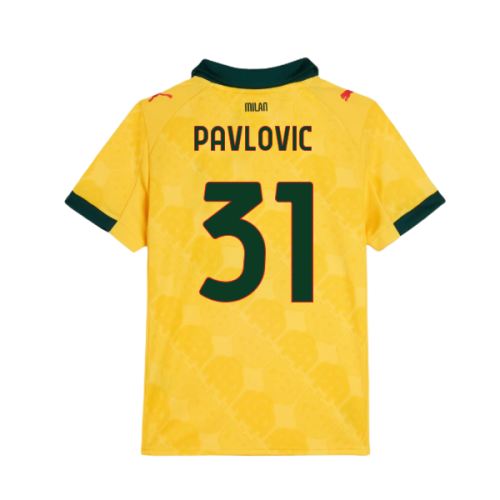 2025-2026 AC Milan Third Shirt (Kids) (Pavlovic 31)