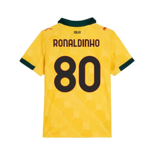 2025-2026 AC Milan Third Shirt (Kids) (Ronaldinho 80)