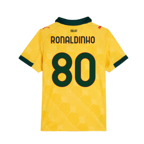 2025-2026 AC Milan Third Shirt (Kids) (Ronaldinho 80)