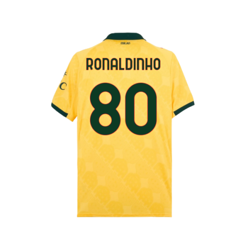 2025-2026 AC Milan Third Shirt (Ronaldinho 80)