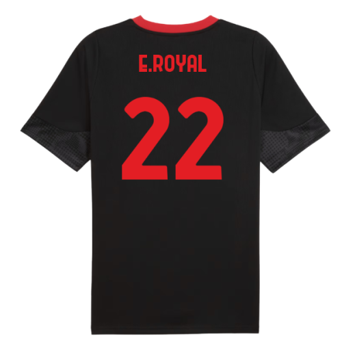 2025-2026 AC Milan Training Jersey (Black) (E.Royal 22)