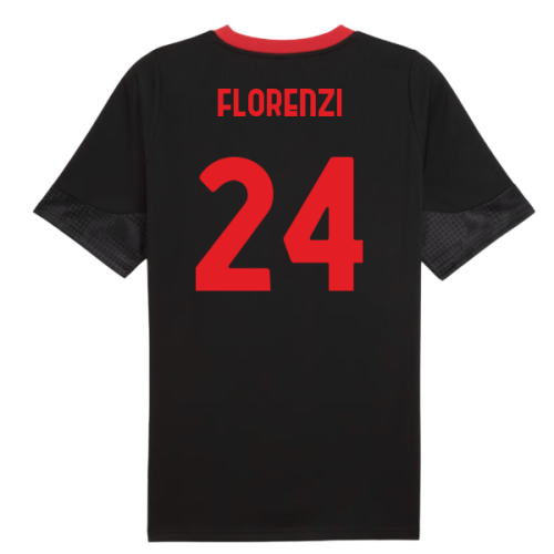 2025-2026 AC Milan Training Jersey (Black) (Florenzi 24)