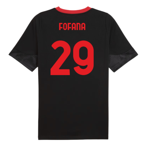 2025-2026 AC Milan Training Jersey (Black) (Fofana 29)