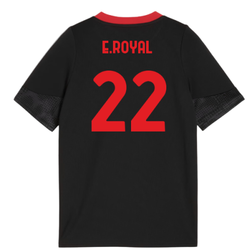 2025-2026 AC Milan Training Jersey (Black) - Kids (E.Royal 22)