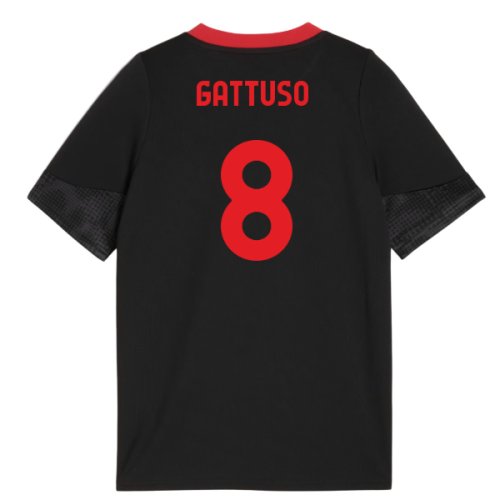 2025-2026 AC Milan Training Jersey (Black) - Kids (Gattuso 8)