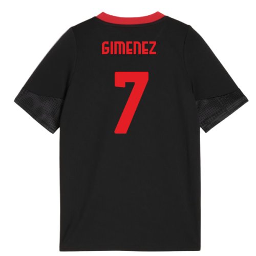 2025-2026 AC Milan Training Jersey (Black) - Kids (Gimenez 7)