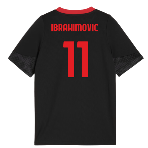 2025-2026 AC Milan Training Jersey (Black) - Kids (Ibrahimovic 11)