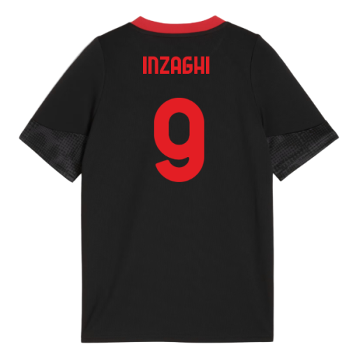 2025-2026 AC Milan Training Jersey (Black) - Kids (Inzaghi 9)