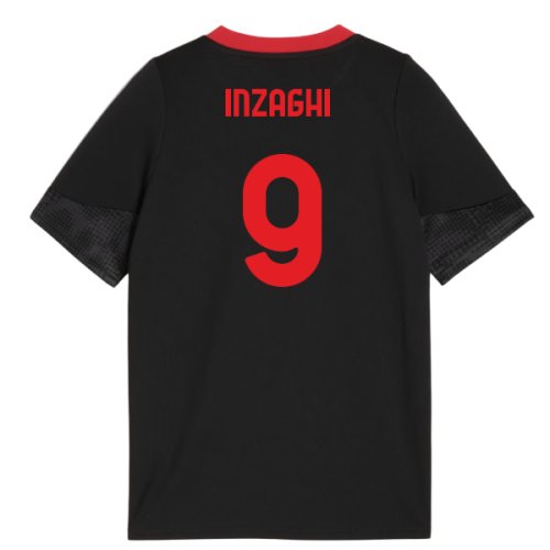 2025-2026 AC Milan Training Jersey (Black) - Kids (Inzaghi 9)
