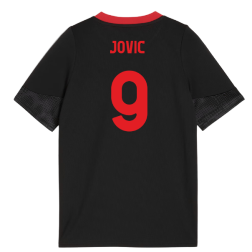 2025-2026 AC Milan Training Jersey (Black) - Kids (Jovic 9)