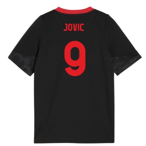 2025-2026 AC Milan Training Jersey (Black) - Kids (Jovic 9)