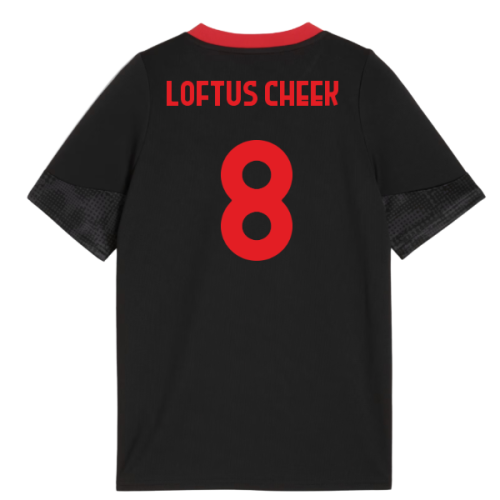 2025-2026 AC Milan Training Jersey (Black) - Kids (Loftus Cheek 8)