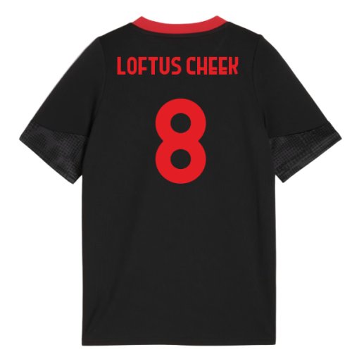 2025-2026 AC Milan Training Jersey (Black) - Kids (Loftus Cheek 8)