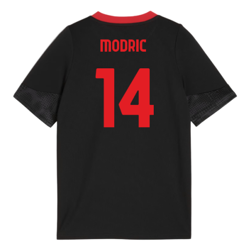 2025-2026 AC Milan Training Jersey (Black) - Kids (Modric 14)