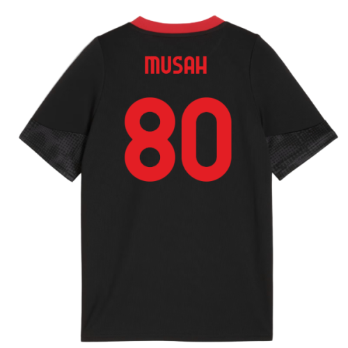 2025-2026 AC Milan Training Jersey (Black) - Kids (Musah 80)