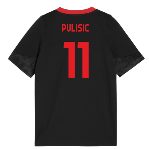 2025-2026 AC Milan Training Jersey (Black) - Kids (Pulisic 11)