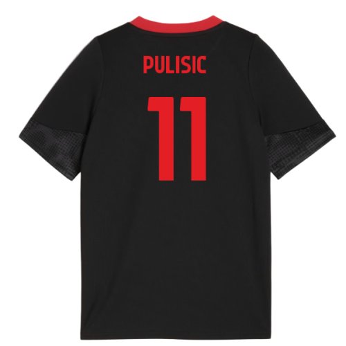 2025-2026 AC Milan Training Jersey (Black) - Kids (Pulisic 11)