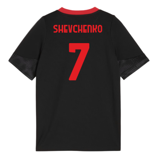 2025-2026 AC Milan Training Jersey (Black) - Kids (Shevchenko 7)