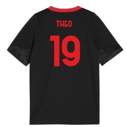 2025-2026 AC Milan Training Jersey (Black) - Kids (Theo 19)