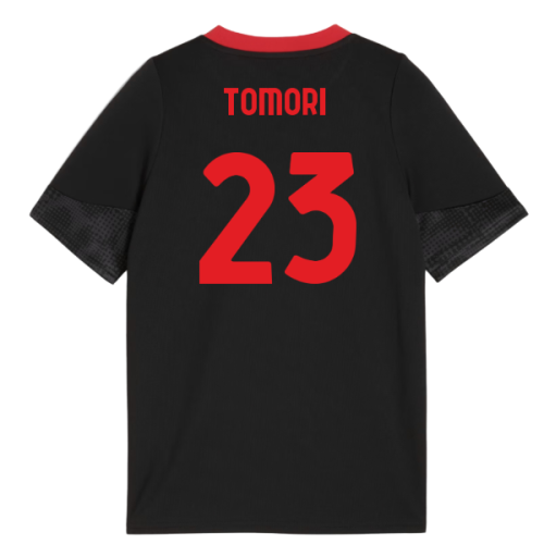 2025-2026 AC Milan Training Jersey (Black) - Kids (Tomori 23)