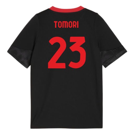 2025-2026 AC Milan Training Jersey (Black) - Kids (Tomori 23)