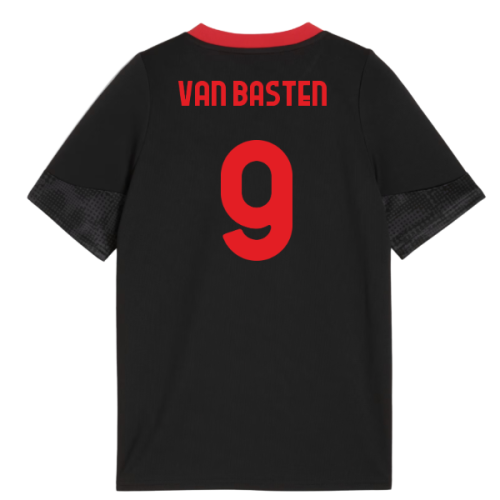 2025-2026 AC Milan Training Jersey (Black) - Kids (Van Basten 9)
