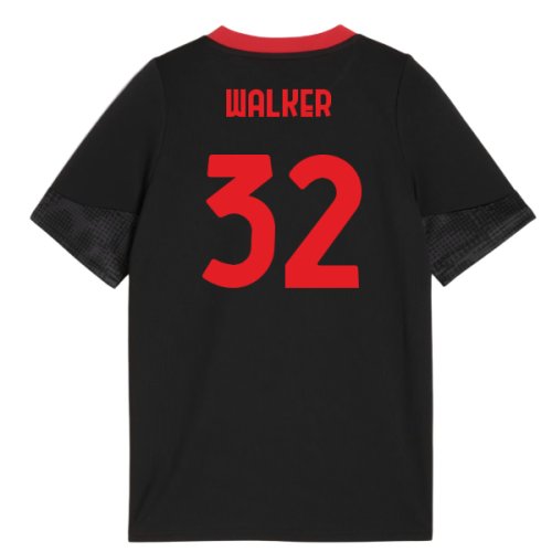 2025-2026 AC Milan Training Jersey (Black) - Kids (Walker 32)