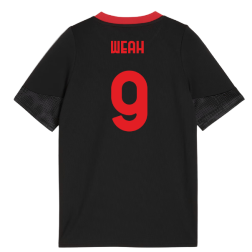 2025-2026 AC Milan Training Jersey (Black) - Kids (Weah 9)