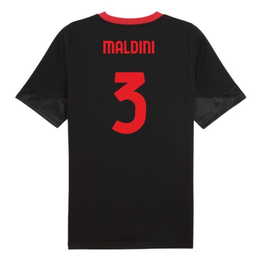 2025-2026 AC Milan Training Jersey (Black) (Maldini 3)