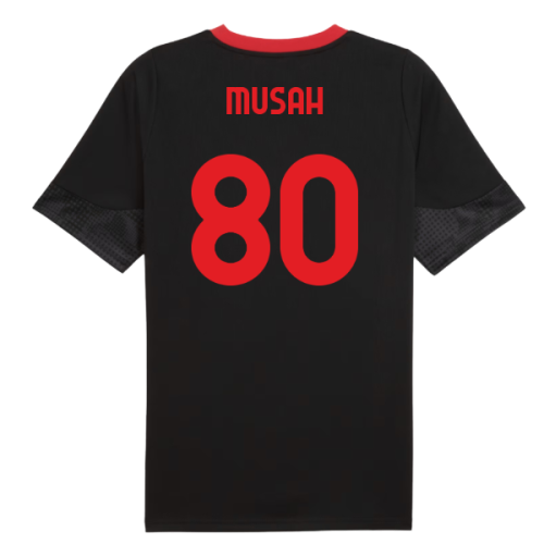 2025-2026 AC Milan Training Jersey (Black) (Musah 80)