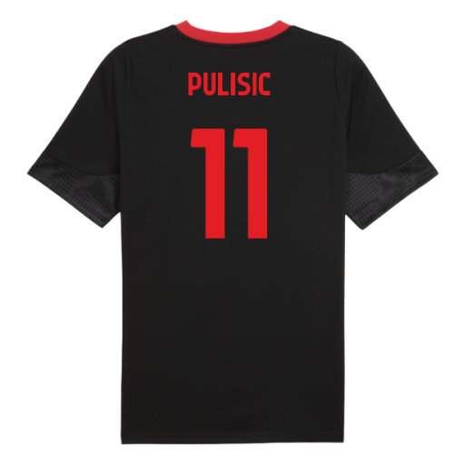 2025-2026 AC Milan Training Jersey (Black) (Pulisic 11)
