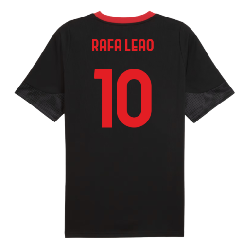 2025-2026 AC Milan Training Jersey (Black) (Rafa Leao 10)