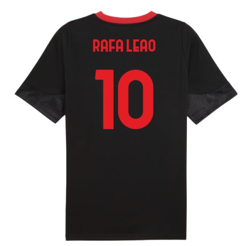 2025-2026 AC Milan Training Jersey (Black) (Rafa Leao 10)