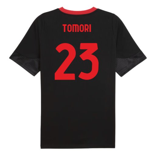 2025-2026 AC Milan Training Jersey (Black) (Tomori 23)