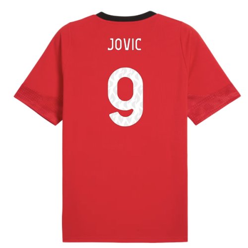 2025-2026 AC Milan Training Jersey (Red) (Jovic 9)