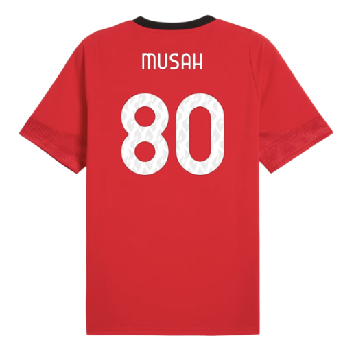 2025-2026 AC Milan Training Jersey (Red) (Musah 80)