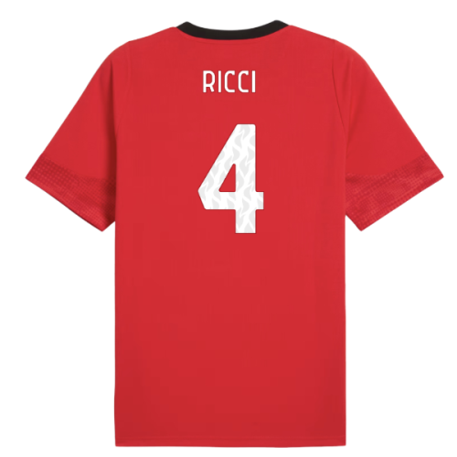 2025-2026 AC Milan Training Jersey (Red) (Ricci 4)