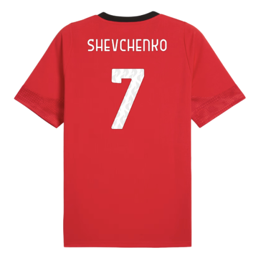 2025-2026 AC Milan Training Jersey (Red) (Shevchenko 7)