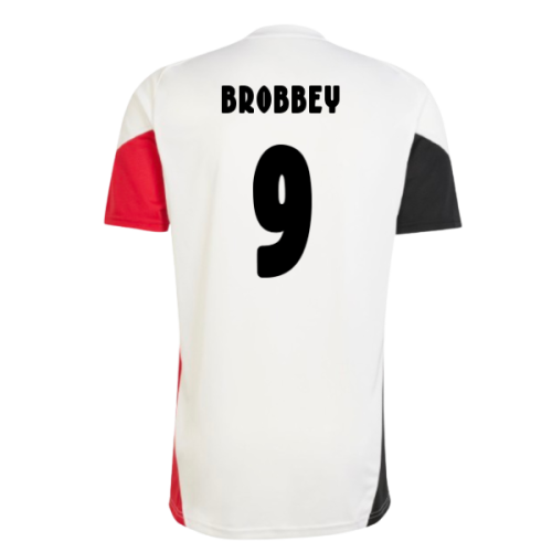 2025-2026 Ajax Training Shirt (White) (Brobbey 9)
