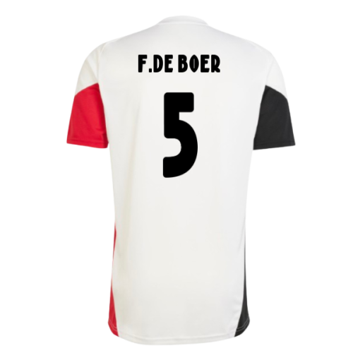 2025-2026 Ajax Training Shirt (White) (F.De Boer 5)