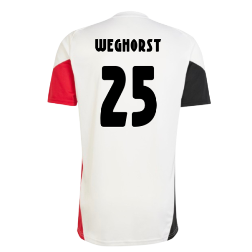 2025-2026 Ajax Training Shirt (White) (Weghorst 25)