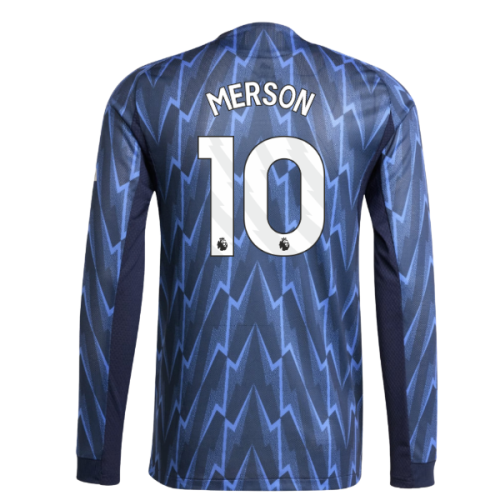 2025-2026 Arsenal Authentic Long Sleeve Away Shirt (Merson 10)
