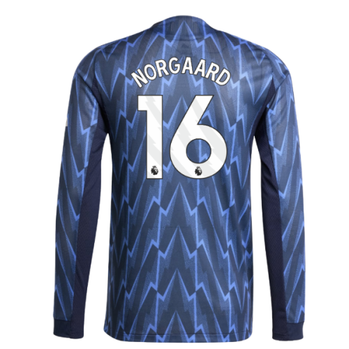 2025-2026 Arsenal Authentic Long Sleeve Away Shirt (Norgaard 16)