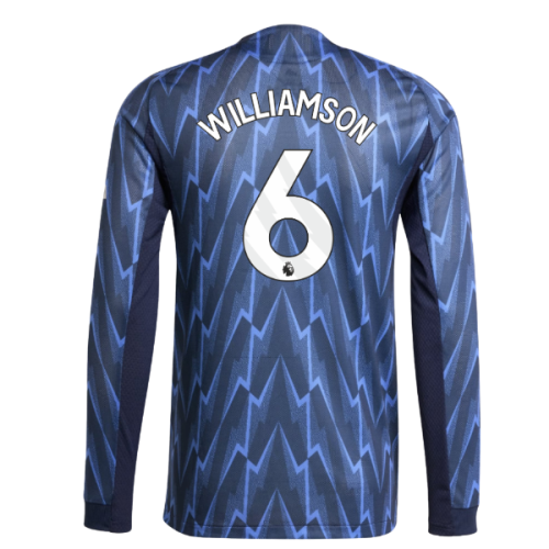 2025-2026 Arsenal Authentic Long Sleeve Away Shirt (Williamson 6)