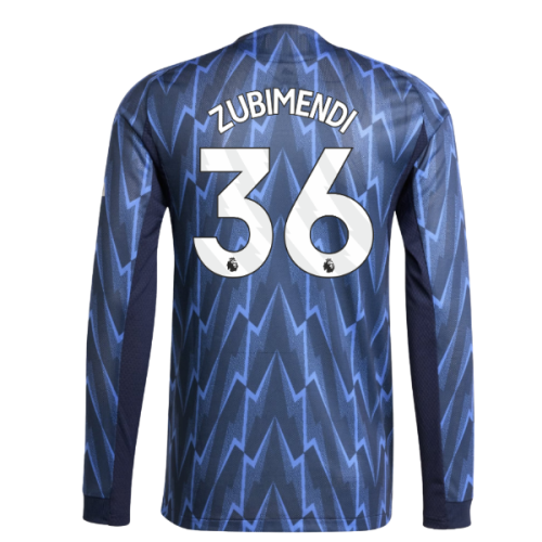 2025-2026 Arsenal Authentic Long Sleeve Away Shirt (Zubimendi 36)