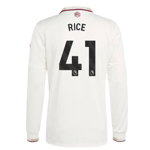 2025-2026 Arsenal Authentic Long Sleeve Third Shirt (Rice 41)