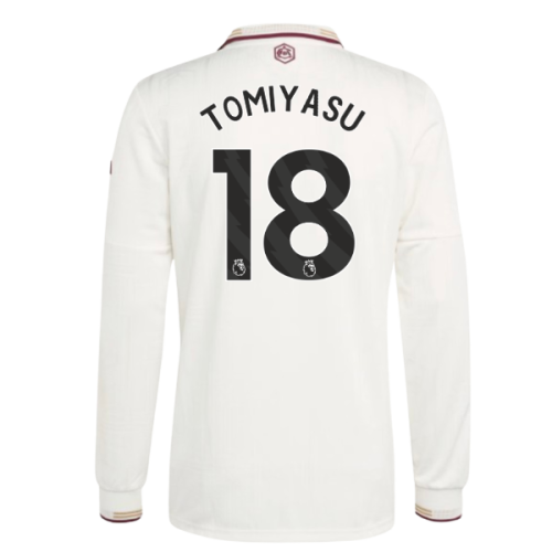 2025-2026 Arsenal Authentic Long Sleeve Third Shirt (Tomiyasu 18)